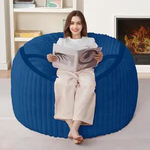 Bean Bag Chair 3FT Bean Bag Chairs with Memory Foam Filled,3' Small Comfy Beanbag Chair with Soft Faux Fur Cover,Comfy Bean Bag Sofa for Classroom,Living Room,Game Room,Bedroom-Blue Bean Bag Chair 3FT Bean Bag Chairs with Memory Foam Filled,3' Small Comfy Beanbag Chair with Soft Faux Fur Cover,Comfy Bean Bag Sofa for Classroom,Living Room,Game Room,Bedroom-Blue