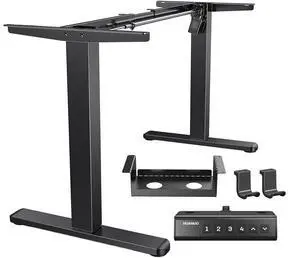 Standing Desk Frame with 220lbs Powerful Brushless Motor, Thick T-Shaped Adjustable Desk Legs Made of Automotive-Grade Steel, for Max 75 x 35 Desktop, for Home Office, Black Frame Only Standing Desk Frame with 220lbs Powerful Brushless Motor, Thick T-Shaped Adjustable Desk Legs Made of Automotive-Grade Steel, for Max 75 x 35 Desktop, for Home Office, Black Frame Only