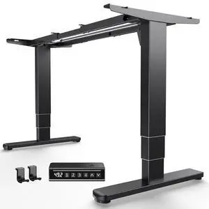 Standing Desk Frame with 220lbs Powerful Brushless Motor, Double Crossbeam Structure, Thick Adjustable Desk Legs, for Max 35.4 x 86.6 Desktop, for Home Office, Black Frame Only Standing Desk Frame with 220lbs Powerful Brushless Motor, Double Crossbeam Structure, Thick Adjustable Desk Legs, for Max 35.4 x 86.6 Desktop, for Home Office, Black Frame Only