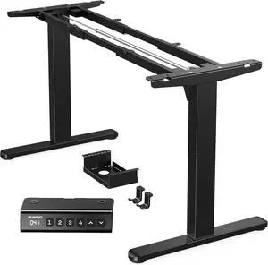 Standing Desk Frame with 220lbs Powerful Brushless Motor, Double Crossbeam Structure, Thick Adjustable Desk Legs, for Max 35.4 x 86.6 Desktop, for Home Office, Black Frame Only Standing Desk Frame with 220lbs Powerful Brushless Motor, Double Crossbeam Structure, Thick Adjustable Desk Legs, for Max 35.4 x 86.6 Desktop, for Home Office, Black Frame Only