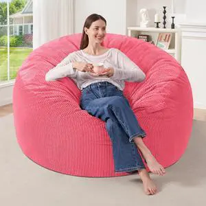 3FT Bean Bag Chair,Giant Bean Bag Chairs for Adults,Big Bean Bags with Memory Foam Filled, Large Beanbag Chairs with Soft Corduroy Cover 3FT Bean Bag Chair,Giant Bean Bag Chairs for Adults,Big Bean Bags with Memory Foam Filled, Large Beanbag Chairs with Soft Corduroy Cover