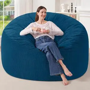 6FT Bean Bag Chair,Giant Bean Bag Chairs for Adults,Big Bean Bags with Memory Foam Filled, Large Beanbag Chairs with Soft Corduroy Cover 6FT Bean Bag Chair,Giant Bean Bag Chairs for Adults,Big Bean Bags with Memory Foam Filled, Large Beanbag Chairs with Soft Corduroy Cover