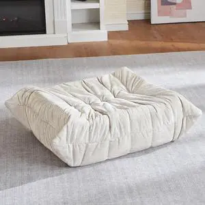 Bean Bag Ottoman,Foot Rest,Fireside Chair Memory Foam Lazy Bean Bag Sofa for Living Room,Bedroom,Dorm,Office (Ottoman-Beige) Bean Bag Ottoman,Foot Rest,Fireside Chair Memory Foam Lazy Bean Bag Sofa for Living Room,Bedroom,Dorm,Office (Ottoman-Beige)