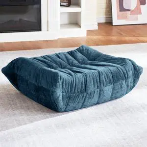 Bean Bag Ottoman,Foot Rest,Fireside Chair Memory Foam Lazy Bean Bag Sofa for Living Room,Bedroom,Dorm,Office (Ottoman-Navy Blue) Bean Bag Ottoman,Foot Rest,Fireside Chair Memory Foam Lazy Bean Bag Sofa for Living Room,Bedroom,Dorm,Office (Ottoman-Navy Blue)