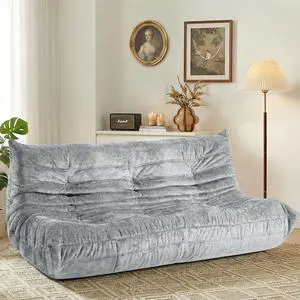 Bean Bag Chair, Giant Bean Bag Chairs for Adults, 3 Seater Fireside Chair, Lazy Large Floor Bean Bag Sofa for Living Room, Bedroom, Dorm, Office (Light Grey) Bean Bag Chair, Giant Bean Bag Chairs for Adults, 3 Seater Fireside Chair, Lazy Large Floor Bean Bag Sofa for Living Room, Bedroom, Dorm, Office (Light Grey)