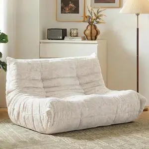 Bean Bag Chair, Giant Bean Bag Chairs for Adults, Loveseat Fireside Chair, 2 Seater Lazy Bean Bag Sofa Memory Foam Couch for Living Room, Bedroom, Office (Beige) Bean Bag Chair, Giant Bean Bag Chairs for Adults, Loveseat Fireside Chair, 2 Seater Lazy Bean Bag Sofa Memory Foam Couch for Living Room, Bedroom, Office (Beige)