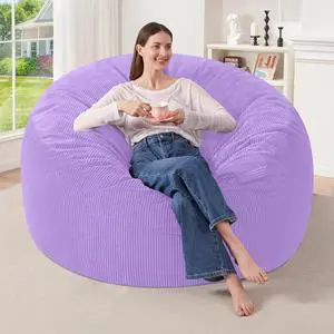 3FT Bean Bag Chair,Giant Bean Bag Chairs for Adults,Big Bean Bags with Memory Foam Filled, Large Beanbag Chairs with Soft Corduroy Cover-Purple 3FT Bean Bag Chair,Giant Bean Bag Chairs for Adults,Big Bean Bags with Memory Foam Filled, Large Beanbag Chairs with Soft Corduroy Cover-Purple