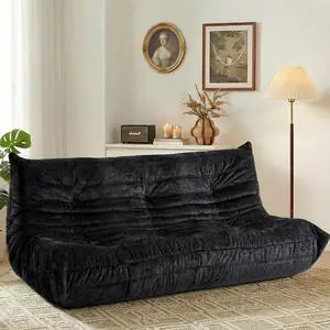 Bean Bag Chair, Giant Bean Bag Chairs for Adults, 3 Seater Fireside Chair, Lazy Large Floor Bean Bag Sofa for Living Room, Bedroom, Dorm, Office (Black) Bean Bag Chair, Giant Bean Bag Chairs for Adults, 3 Seater Fireside Chair, Lazy Large Floor Bean Bag Sofa for Living Room, Bedroom, Dorm, Office (Black)
