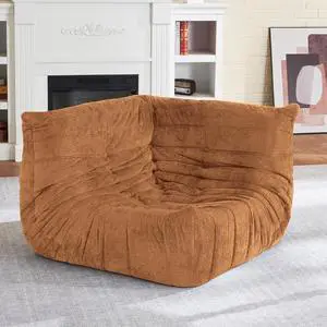 Bean Bag Chair, Memory Foam Bean Bag Chairs for Adults, Fireside Corner Chair Lazy Floor Corner Sofa for Living Room, Bedroom, Dorm, Office (Brown) Bean Bag Chair, Memory Foam Bean Bag Chairs for Adults, Fireside Corner Chair Lazy Floor Corner Sofa for Living Room, Bedroom, Dorm, Office (Brown)