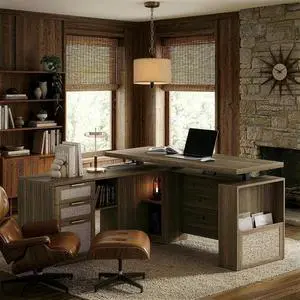 63 Inches L Shaped Electric Standing Desk, Executive Height Adjustable Desk with Drawers and File Cabinet, AC/USB, 1.18" Desktop and Privacy Panel for Home Office, Natural Oak 63 Inches L Shaped Electric Standing Desk, Executive Height Adjustable Desk with Drawers and File Cabinet, AC/USB, 1.18" Desktop and Privacy Panel for Home Office, Natural Oak