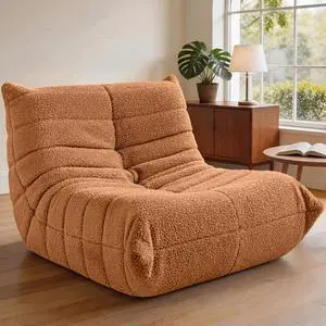Bean Bag Chairs Fireside Lazy Floor Sofa, Soft Teddy Fleece Bean Bag Sofa with High-Resilience Foam FillingBeanbag for Living Room, Bedroom, Office (Brown Teddy) Bean Bag Chairs Fireside Lazy Floor Sofa, Soft Teddy Fleece Bean Bag Sofa with High-Resilience Foam FillingBeanbag for Living Room, Bedroom, Office (Brown Teddy)
