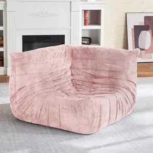 Bean Bag Chair, Memory Foam Bean Bag Chairs for Adults, Fireside Corner Chair Lazy Floor Corner Sofa for Living Room, Bedroom, Dorm, Office (Pink) Bean Bag Chair, Memory Foam Bean Bag Chairs for Adults, Fireside Corner Chair Lazy Floor Corner Sofa for Living Room, Bedroom, Dorm, Office (Pink)