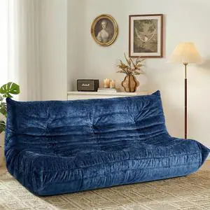 Bean Bag Chair, Giant Bean Bag Chairs for Adults, 3 Seater Fireside Chair, Lazy Large Floor Bean Bag Sofa for Living Room, Bedroom, Dorm, Office (Navy Blue) Bean Bag Chair, Giant Bean Bag Chairs for Adults, 3 Seater Fireside Chair, Lazy Large Floor Bean Bag Sofa for Living Room, Bedroom, Dorm, Office (Navy Blue)