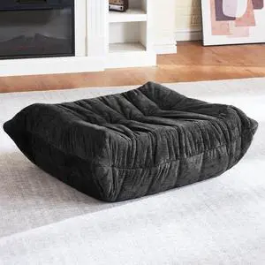 Bean Bag Ottoman,Foot Rest,Fireside Chair Memory Foam Lazy Bean Bag Sofa for Living Room,Bedroom,Dorm,Office (Ottoman-Black) Bean Bag Ottoman,Foot Rest,Fireside Chair Memory Foam Lazy Bean Bag Sofa for Living Room,Bedroom,Dorm,Office (Ottoman-Black)