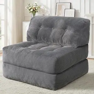 Folding Sofa Bed, Convertible Sleeper Chair Bed with Pillow, Foldable Mattress with Back Support, Portable Single Couch Comfy Floor Sofa Lounge for Living Room, Bedroom, Office (Dark Gray) Folding Sofa Bed, Convertible Sleeper Chair Bed with Pillow, Foldable Mattress with Back Support, Portable Single Couch Comfy Floor Sofa Lounge for Living Room, Bedroom, Office (Dark Gray)