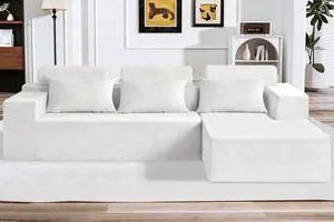 105" L-Shape Modular Sectional Sofa Couch for Living Room,No Assembly Required,Modular Comfy Sofa with Deep Seat for Living Room Bedroom,Luxury Distressed Velvet(Right,Beige) 105" L-Shape Modular Sectional Sofa Couch for Living Room,No Assembly Required,Modular Comfy Sofa with Deep Seat for Living Room Bedroom,Luxury Distressed Velvet(Right,Beige)
