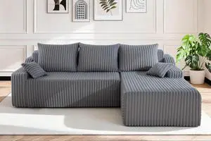 94'' Cloud Sectional Couch, Boneless Sofa with Deep Seat, Modular Comfy L-Shape Couch with Chaise for Living Room Bedroom, No Assembly Required(Grey,Right Facing Chaise) 94'' Cloud Sectional Couch, Boneless Sofa with Deep Seat, Modular Comfy L-Shape Couch with Chaise for Living Room Bedroom, No Assembly Required(Grey,Right Facing Chaise)