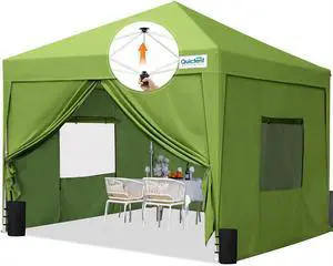 Privacy 10x10 Pop Up Canopy with Sidewalls & Mesh Windows | One-person Easy Setup, Roll-up Ventilated Mesh Windows, Waterproof Enclosed Canopy, Includes Roller Bag Privacy 10x10 Pop Up Canopy with Sidewalls & Mesh Windows | One-person Easy Setup, Roll-up Ventilated Mesh Windows, Waterproof Enclosed Canopy, Includes Roller Bag