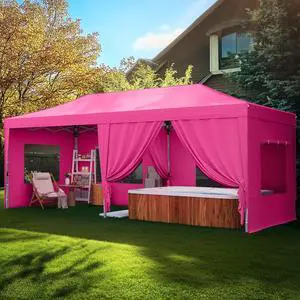 10x20FT Pop Up Canopy Tent with Sidewalls | Heavy Duty Party Tent for Outdoor Events Weddings, Easy Setup Carpas para Fiestas with Mesh Windows, Waterproof 10x20FT Pop Up Canopy Tent with Sidewalls | Heavy Duty Party Tent for Outdoor Events Weddings, Easy Setup Carpas para Fiestas with Mesh Windows, Waterproof