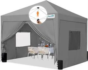 Privacy 8x8 Pop Up Canopy with Sidewalls & Mesh Windows | One-person Easy Setup, Roll-up Ventilated Mesh Windows, Waterproof Enclosed Canopy, Includes Roller Bag Privacy 8x8 Pop Up Canopy with Sidewalls & Mesh Windows | One-person Easy Setup, Roll-up Ventilated Mesh Windows, Waterproof Enclosed Canopy, Includes Roller Bag