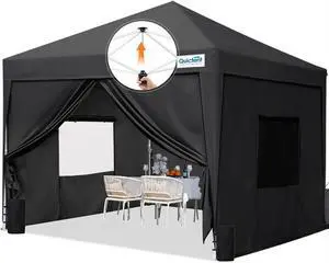 Privacy 10x10 Pop Up Canopy with Sidewalls & Mesh Windows | One-person Easy Setup, Roll-up Ventilated Mesh Windows, Waterproof Enclosed Canopy, Includes Roller Bag Privacy 10x10 Pop Up Canopy with Sidewalls & Mesh Windows | One-person Easy Setup, Roll-up Ventilated Mesh Windows, Waterproof Enclosed Canopy, Includes Roller Bag
