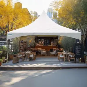 20x20 Heavy Duty High Peak Frame Party Tent, White, No Sides | 550GSM CPAI-84 Fire Retardant 19oz vinly | 50-Person Commercial Party Tent for Weddings, Events & Outdoor Use 20x20 Heavy Duty High Peak Frame Party Tent, White, No Sides | 550GSM CPAI-84 Fire Retardant 19oz vinly | 50-Person Commercial Party Tent for Weddings, Events & Outdoor Use
