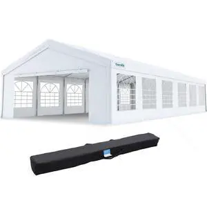 20x40ft Heavy Duty Party Tent Outdoor Canopy with Church Windows | Side-Opening Screen Sidewalls, 1.5" Galvanized Steel Frame,160G PE Waterproof Canopy for Weddings, Parties & Events 20x40ft Heavy Duty Party Tent Outdoor Canopy with Church Windows | Side-Opening Screen Sidewalls, 1.5" Galvanized Steel Frame,160G PE Waterproof Canopy for Weddings, Parties & Events