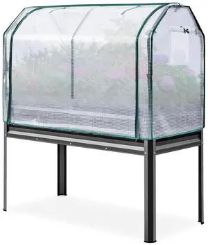 KING BIRD Large Raised Garden Bed with Large & Cover 48×24×56 in | Galvanized Elevated Planter Box with Legs for Backyard, Patio, Balcony, 700lb Capacity, Dark Grey KING BIRD Large Raised Garden Bed with Large & Cover 48×24×56 in | Galvanized Elevated Planter Box with Legs for Backyard, Patio, Balcony, 700lb Capacity, Dark Grey