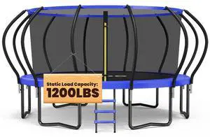 ORCC 1200LBS Weight Capacity Kids Trampoline 16 15 14 12 10 8FT Outdoor Yard Trampolines for Kids Adults, Heavy-Duty Galvanized Steel Frame Recreational Trampoline ORCC 1200LBS Weight Capacity Kids Trampoline 16 15 14 12 10 8FT Outdoor Yard Trampolines for Kids Adults, Heavy-Duty Galvanized Steel Frame Recreational Trampoline