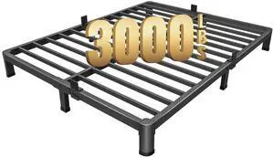 MAF 4 Inch King Metal Platform Bed Frame with Round Corner Legs | Mattress Slide Stopper, 3000 LBS Heavy Duty Steel Slats Support, Noise Free, No Box Spring Needed, Easy Assembly, Anti-Slip MAF 4 Inch King Metal Platform Bed Frame with Round Corner Legs | Mattress Slide Stopper, 3000 LBS Heavy Duty Steel Slats Support, Noise Free, No Box Spring Needed, Easy Assembly, Anti-Slip