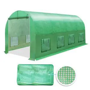 YardGrow Greenhouse Replacement Cover Larger Walk in Outdoor Plant Gardening Greenhouse (Frame Does NOT Included) (Green, 16'x7'x7') YardGrow Greenhouse Replacement Cover Larger Walk in Outdoor Plant Gardening Greenhouse (Frame Does NOT Included) (Green, 16'x7'x7')