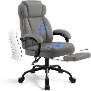 AreShark Ergonomic Office Chair with Footrest,PU Leather Executive Desk Chair Padded Linkage Armrests,Lumbar Support,Swivel Computer Chair for Home Office & Gaming,Gray AreShark Ergonomic Office Chair with Footrest,PU Leather Executive Desk Chair Padded Linkage Armrests,Lumbar Support,Swivel Computer Chair for Home Office & Gaming,Gray