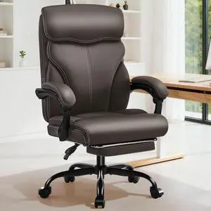 AreShark Office Chair - Ergonomic Comfortable High Back Computer Desk Chair with Foot Rest - Executive Breathable Swivel Rolling Reclining Leather Chair with Lumbar Support for Home Gaming Relaxing AreShark Office Chair - Ergonomic Comfortable High Back Computer Desk Chair with Foot Rest - Executive Breathable Swivel Rolling Reclining Leather Chair with Lumbar Support for Home Gaming Relaxing