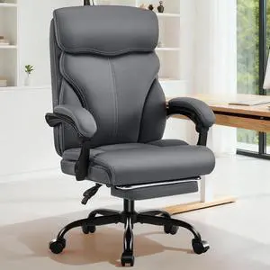 AreShark Office Chair - Ergonomic Comfortable High Back Computer Desk Chair with Foot Rest - Executive Breathable Swivel Rolling Reclining Leather Chair with Lumbar Support for Home Gaming Relaxing AreShark Office Chair - Ergonomic Comfortable High Back Computer Desk Chair with Foot Rest - Executive Breathable Swivel Rolling Reclining Leather Chair with Lumbar Support for Home Gaming Relaxing