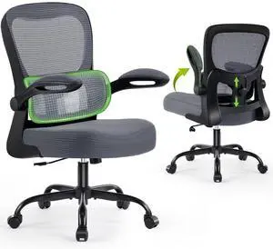AreShark Office Chair Ergonomic Desk Chairs with Adjustable Lumbar Support& Headrest Hanger, High Back Breathable Mesh Chair with Wheels, Rolling Swivel Comfy Task Computer Chair for Home Work Gaming AreShark Office Chair Ergonomic Desk Chairs with Adjustable Lumbar Support& Headrest Hanger, High Back Breathable Mesh Chair with Wheels, Rolling Swivel Comfy Task Computer Chair for Home Work Gaming