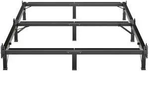 MAF Metal Bed Frame Full 8 Inches for Box Spring, 9-Legs Support Basics | Foldable Design, Tool-Free, Metal Bed Base, Headboard Attachable, Double Triangular Support, Easy Assembly, Noise Free, Black MAF Metal Bed Frame Full 8 Inches for Box Spring, 9-Legs Support Basics | Foldable Design, Tool-Free, Metal Bed Base, Headboard Attachable, Double Triangular Support, Easy Assembly, Noise Free, Black