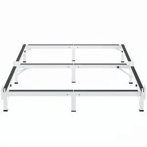 MAF Metal Bed Frame King 8 Inches for Box Spring, 9-Legs Support Basics | Foldable Design, Tool-Free, Metal Bed Base, Headboard Attachable, Double Triangular Support, Easy Assembly, Noise Free, White MAF Metal Bed Frame King 8 Inches for Box Spring, 9-Legs Support Basics | Foldable Design, Tool-Free, Metal Bed Base, Headboard Attachable, Double Triangular Support, Easy Assembly, Noise Free, White