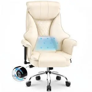 AreShark Big and Tall Office Chair - Executive High Back Leather Office Desk Chair with Adjustable Lumbar Support - Ergonomic Comfortable Heavy Duty Computer Gaming Chair with Padded Arms & Wide Seat AreShark Big and Tall Office Chair - Executive High Back Leather Office Desk Chair with Adjustable Lumbar Support - Ergonomic Comfortable Heavy Duty Computer Gaming Chair with Padded Arms & Wide Seat