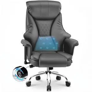 AreShark Big and Tall Office Chair - Executive High Back Leather Office Desk Chair with Adjustable Lumbar Support - Ergonomic Comfortable Heavy Duty Computer Gaming Chair with Padded Arms & Wide Seat AreShark Big and Tall Office Chair - Executive High Back Leather Office Desk Chair with Adjustable Lumbar Support - Ergonomic Comfortable Heavy Duty Computer Gaming Chair with Padded Arms & Wide Seat