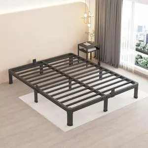 MAF 10 Inch King Metal Platform Bed Frame with Round Corner Legs | Mattress Slide Stopper, 3000 LBS Heavy Duty Steel Slats Support, Noise Free, No Box Spring Needed, Easy Assembly MAF 10 Inch King Metal Platform Bed Frame with Round Corner Legs | Mattress Slide Stopper, 3000 LBS Heavy Duty Steel Slats Support, Noise Free, No Box Spring Needed, Easy Assembly
