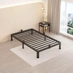 MAF 10 Inch Twin Size Metal Platform Bed Frame with Round Corner Legs | Mattress Slide Stopper, 3000 LBS Heavy Duty Steel Slats Support, Noise Free, No Box Spring Needed, Easy Assembly MAF 10 Inch Twin Size Metal Platform Bed Frame with Round Corner Legs | Mattress Slide Stopper, 3000 LBS Heavy Duty Steel Slats Support, Noise Free, No Box Spring Needed, Easy Assembly