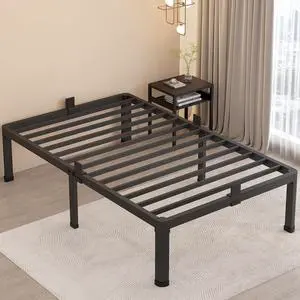 MAF 18 Inch Twin Bed Frames with Round Corner Legs Mattress Slide Stopper | No Box Spring Needed, Heavy Duty Metal Platform Bed Frame, 16.6" Storage Space, 3000 LBS Steel Slats Support, Easy Assembly MAF 18 Inch Twin Bed Frames with Round Corner Legs Mattress Slide Stopper | No Box Spring Needed, Heavy Duty Metal Platform Bed Frame, 16.6" Storage Space, 3000 LBS Steel Slats Support, Easy Assembly