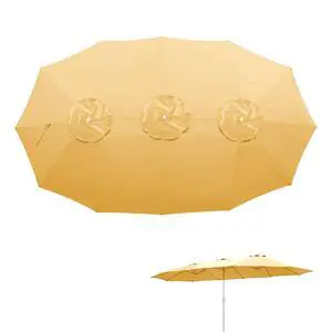 YardGrow 12 Ribs Umbrella Canopy Replacement for 15'x9' Double-Sided Umbrella, Frame NOT Included YardGrow 12 Ribs Umbrella Canopy Replacement for 15'x9' Double-Sided Umbrella, Frame NOT Included