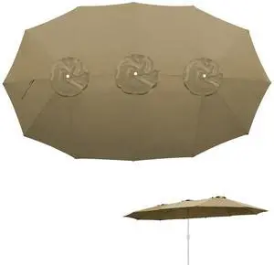 YardGrow 12 Ribs Umbrella Canopy Replacement for 15'x9' Double-Sided Umbrella, Frame NOT Included YardGrow 12 Ribs Umbrella Canopy Replacement for 15'x9' Double-Sided Umbrella, Frame NOT Included
