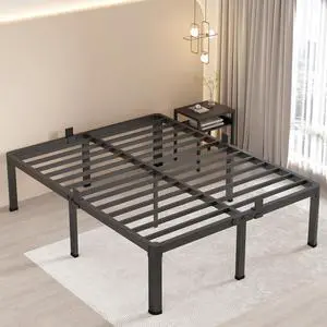 MAF 18 Inch King Bed Frame with Round Corner Legs Mattress Slide Stopper | No Box Spring Needed, Heavy Duty Metal Platform Bed Frame, 16.6" Storage Space, 3000 LBS Steel Slats Support, Easy Assembly MAF 18 Inch King Bed Frame with Round Corner Legs Mattress Slide Stopper | No Box Spring Needed, Heavy Duty Metal Platform Bed Frame, 16.6" Storage Space, 3000 LBS Steel Slats Support, Easy Assembly