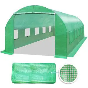 YardGrow Greenhouse Replacement Cover Larger Walk in Outdoor Plant Gardening Greenhouse, Cover ONLY, Frame Does NOT Included (24.6x7x7 FT) YardGrow Greenhouse Replacement Cover Larger Walk in Outdoor Plant Gardening Greenhouse, Cover ONLY, Frame Does NOT Included (24.6x7x7 FT)