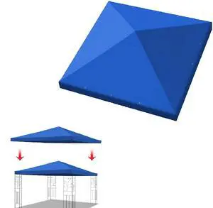 YardGrow 10x10 FT Gazebo Replacement Canopy Top Cover Single Tiered Patio Sunshade Upgraded UV Protection, Canopy Cover ONLY (Blue) YardGrow 10x10 FT Gazebo Replacement Canopy Top Cover Single Tiered Patio Sunshade Upgraded UV Protection, Canopy Cover ONLY (Blue)