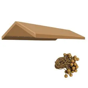 YardGrow 12x20ft Carport Canopy Replacement Cover Garage Tent Tarp Waterproof & UV Protected with Bungees, Frame Not Included (Tan) YardGrow 12x20ft Carport Canopy Replacement Cover Garage Tent Tarp Waterproof & UV Protected with Bungees, Frame Not Included (Tan)