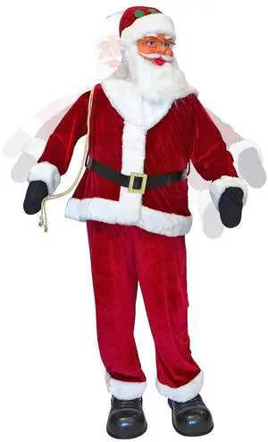 YardGrow 6FT Life Size Santa Claus Christmas Animated Singing & Dancing Santa Claus Xmas Decoration YardGrow 6FT Life Size Santa Claus Christmas Animated Singing & Dancing Santa Claus Xmas Decoration