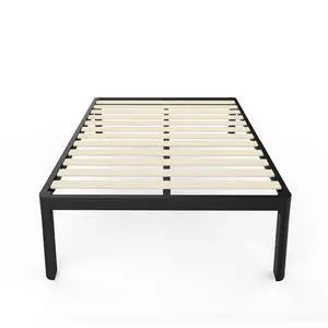 MAF 18 Inch Full Platform Bed Frame with Wooden Slats and Round Corner Legs | 3500 Lbs Heavy Duty Metal Support, Anti-Collision, Under-bed Storage, No Box Spring Needed, Easy Assembly, No side legs MAF 18 Inch Full Platform Bed Frame with Wooden Slats and Round Corner Legs | 3500 Lbs Heavy Duty Metal Support, Anti-Collision, Under-bed Storage, No Box Spring Needed, Easy Assembly, No side legs